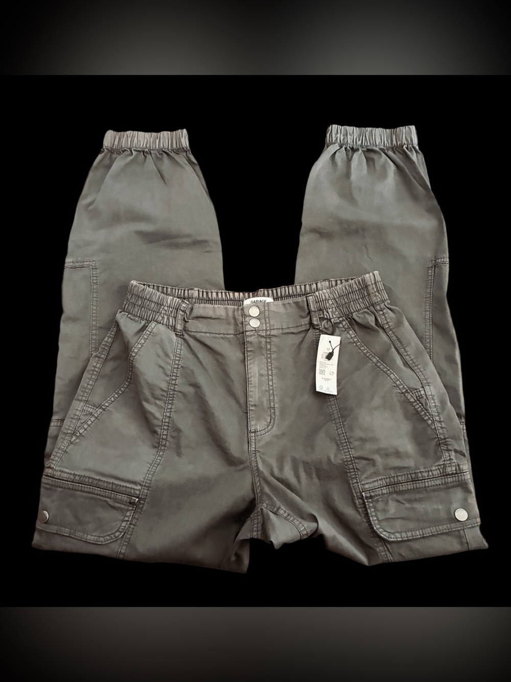 Garage Women's Gray Cargo Jogger Pants - Picture 4 of 13